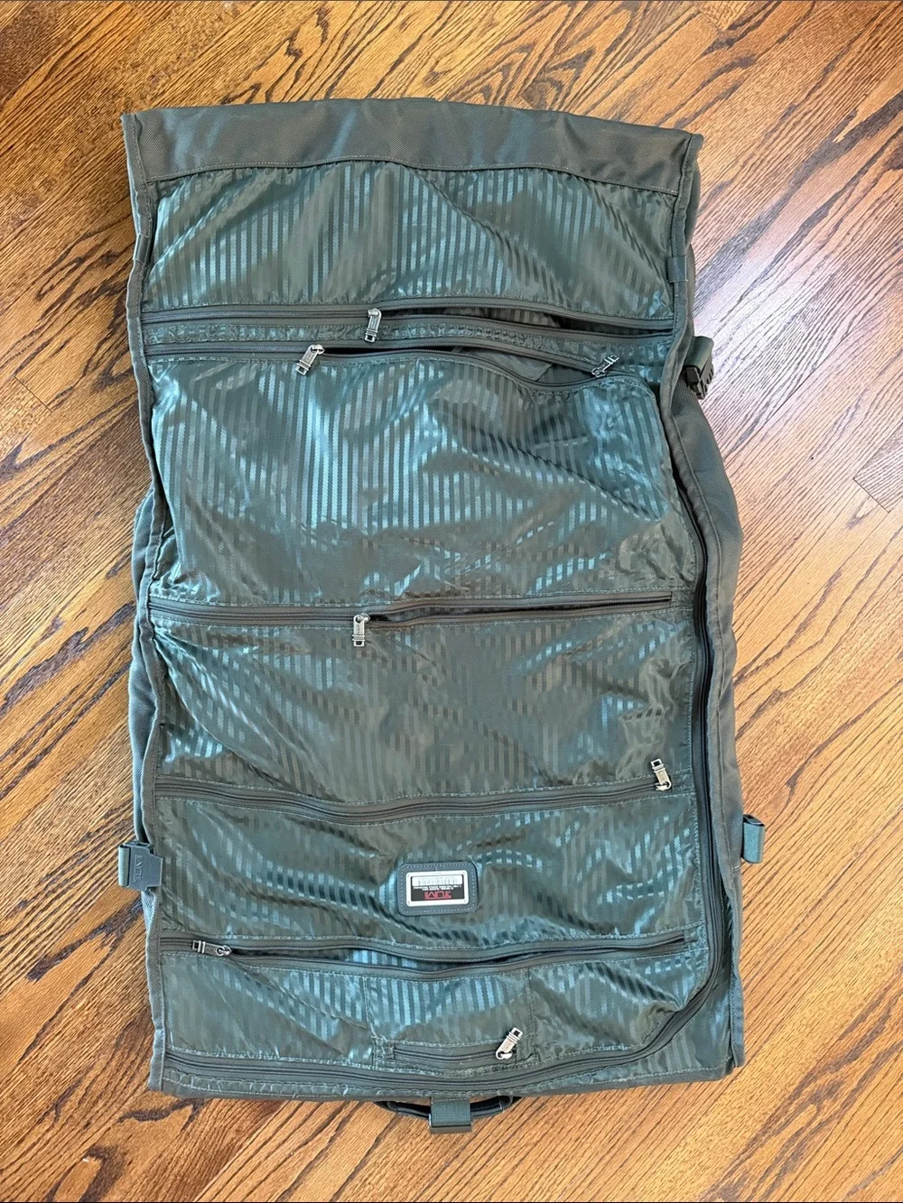 Tumi Olive Green Convertible Briefcase Duffle with Shoulder Strap